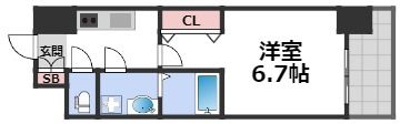 Quintet NAMBAの間取り画像
