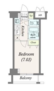 パレステュディオ銀座二丁目の間取り画像