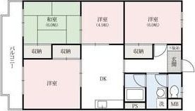 リバーサイドハイツの間取り画像