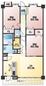 クオラフィラーレ東川口の間取り画像