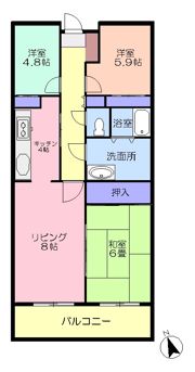 ハイツサンパークの間取り画像