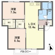 ロイヤル田坂 A棟の間取り画像
