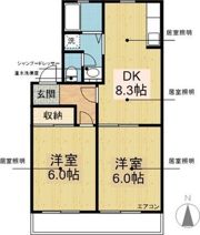 トークヴィレッジⅡ A棟の間取り画像