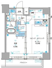 ジェノヴィア浅草Ⅲグリーンヴェールの間取り画像