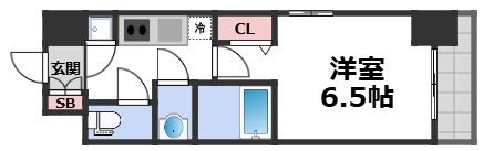 レジュールアッシュ京橋クロスの間取り画像