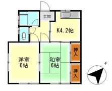 胡麻田アパートⅠの間取り画像