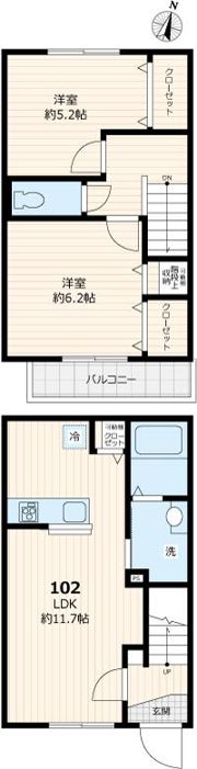 ガーデンコート西が丘Ⅰの間取り画像