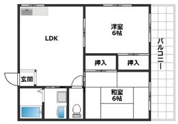 上祇園ハイツの間取り画像