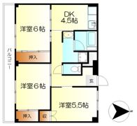 ビレッジハウス宮ヶ迫2号棟の間取り画像