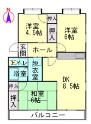 ハイツ橋岡の間取り画像