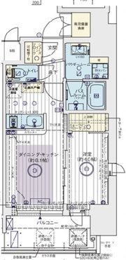 エステムコート谷町九丁目の間取り画像