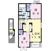 グレイス松富Ⅱの間取り画像
