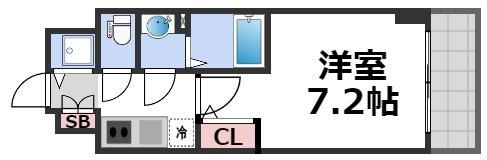 エスリード大阪上本町ブランシュの間取り画像