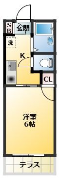 コーポ荻野(おぎの)の間取り画像