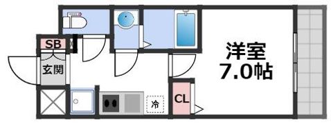 グランパシフィック新今里Ⅱの間取り画像