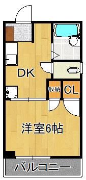 ゆにはコーポかなだの間取り画像