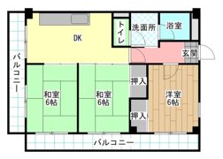 高峰グリーンマンションの間取り画像