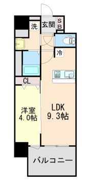 エスライズ神戸三宮山手通壱番館の間取り画像
