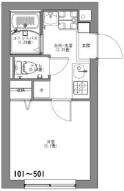 サンノワール三ノ輪の間取り画像