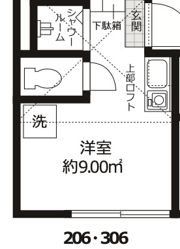 Studio Apartment東池袋の間取り画像