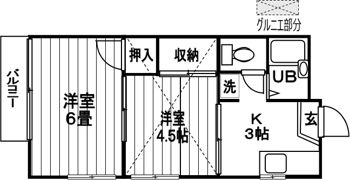 熊谷ハイツの間取り画像