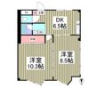 キュウブEX北代田の間取り画像