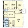 菊陽町原水平屋の間取り画像