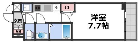 プレサンス谷町七丁目Ⅱの間取り画像