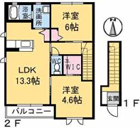 ブランシェ川内Ⅰ番館の間取り画像