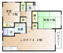 フルハウスB棟の間取り画像