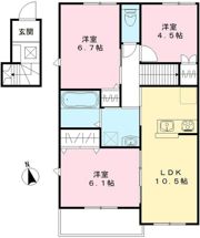 ユアメゾン益野 Bの間取り画像
