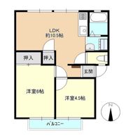 ティンカーベルB棟の間取り画像