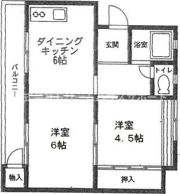 ハイツ夏島の間取り画像