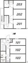 SA224 SA-クロス戸越銀座1の間取り画像