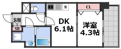 メイクス天王寺南の間取り画像