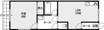 ヴィラ夢野の間取り画像