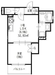 クリエオーレ雁屋西町の間取り画像