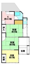 汐入3MK平屋の間取り画像