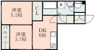 コーポ草西の間取り画像