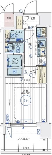 エステムコート難波WEST－SIDEVIIIエクシーナの間取り画像
