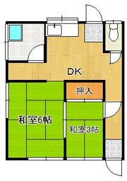 上の原1丁目仙崎長屋Bの間取り画像