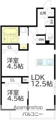メゾンドソシオの間取り画像