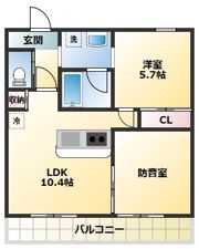 アーツ菊川の間取り画像