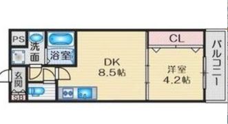 ライブガーデン江坂の間取り画像