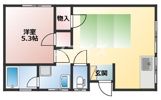 高尾野町上水流 1LDK貸家の間取り画像