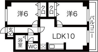 コーポ山陽の間取り画像