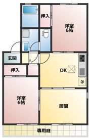 ハイカムール来住 D棟の間取り画像