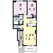 サニーコートヴィラ Dの間取り画像
