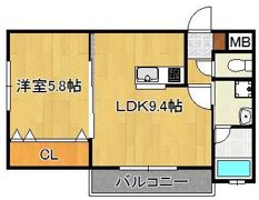 アドヴァンスコート到津の森の間取り画像