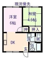 コーポ助永の間取り画像